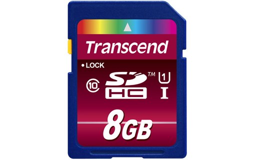 Carte SDHC Transcend TS8GSDHC10U1 8 Go, MLC