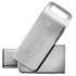 Clé USB-C et USB-A Intenso cMobile Line 128 Go - Argent - USB 3.2
