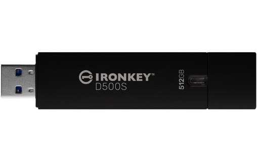 Clé USB Kingston IronKey D500S 512 Go - Noir - USB 3.2