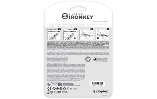 Clé USB-C Kingston IronKey Keypad 200C 16 Go - Bleu - USB 3.2