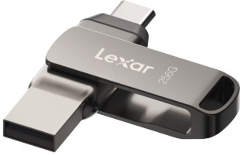 Clé USB-C et USB-A Lexar JumpDrive D400 128 Go - Gris - USB 3.2