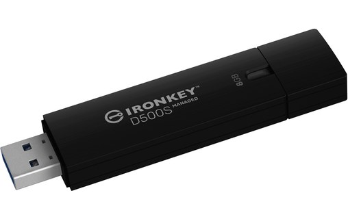 Clé USB Kingston IronKey D500SM 8 Go - Noir - USB 3.2