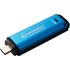 Clé USB-C Kingston IronKey Vault Privacy 50C 128 Go - Bleu, Noir - USB 3.2