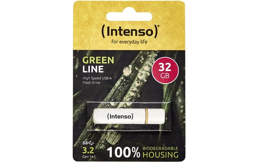Clé USB Intenso Green Line 32 Go - Beige, Brun - USB 3.2