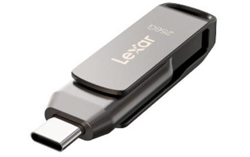 Clé USB-C et USB-A Lexar JumpDrive D400 128 Go - Gris - USB 3.2