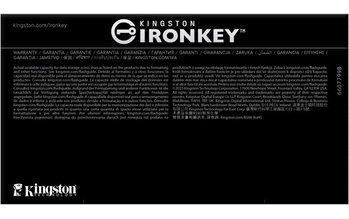 Clé USB Kingston IronKey D500S 512 Go - Noir - USB 3.2