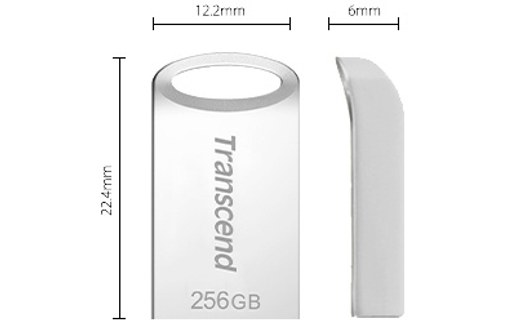 Clé USB Transcend JetFlash 710 256 Go - Argent - USB 3.2