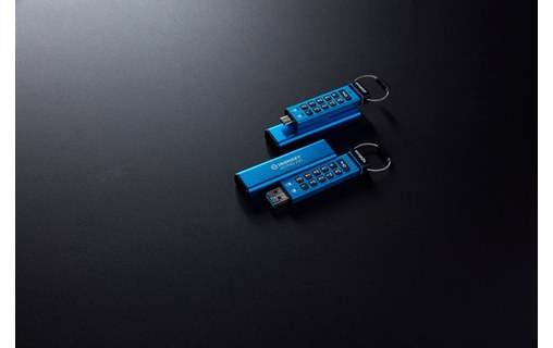 Clé USB Kingston IronKey Keypad 200 128 Go - Bleu - USB 3.2