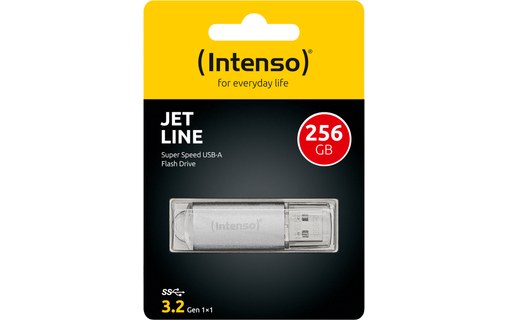 Clé USB Intenso Jet Line 256 Go - Argent - USB 3.2