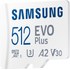 Carte microSDXC Samsung EVO Plus (2024) 512 Go avec adaptateur SD, UHS-I, V30