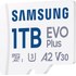 Carte microSD Samsung EVO Plus (2024) 1 To avec adaptateur SD, UHS-I, V30