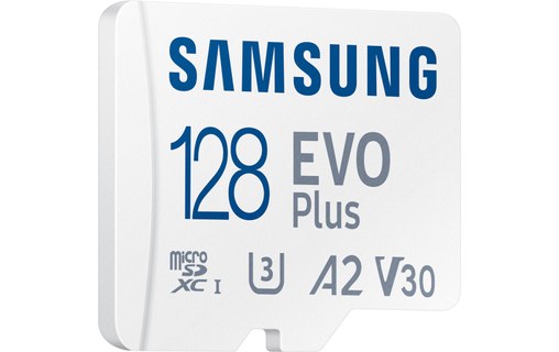 Carte microSDXC Samsung EVO Plus (2024) 128 Go avec adaptateur SD, UHS-I, V30
