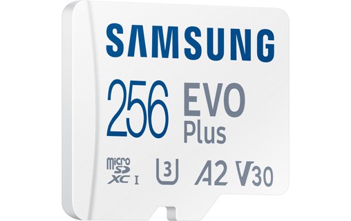 Carte microSDXC Samsung EVO Plus (2024) 256 Go avec adaptateur SD, UHS-I, V30