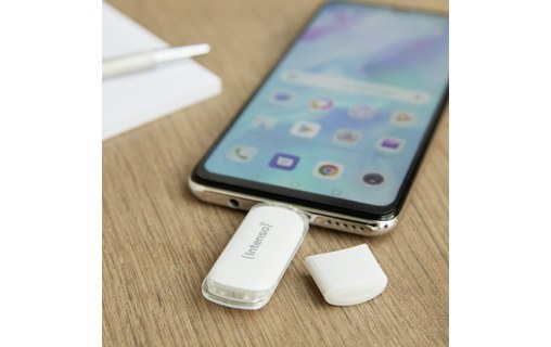 Clé USB-C Intenso Flash Line 128 Go - Blanc - USB 3.2