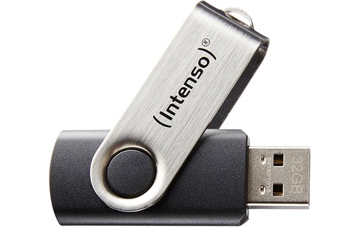 Clé USB Intenso Basic Line 32 Go - Argent, Noir - USB 2.0
