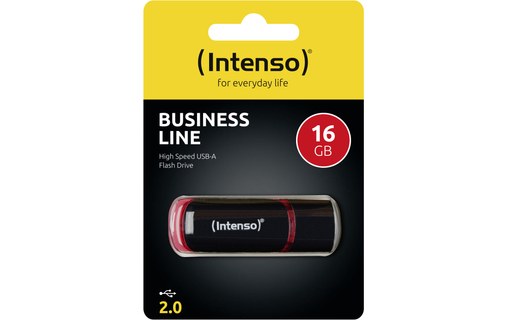 Clé USB Intenso Business Line 16 Go - Noir, Rouge - USB 2.0