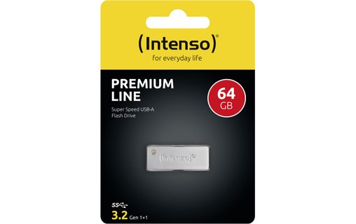 Clé USB Intenso Premium Line 64 Go - Argent - USB 3.2