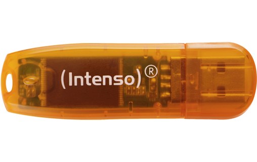 Clé USB Intenso Rainbow Line 64 Go - Orange - USB 2.0