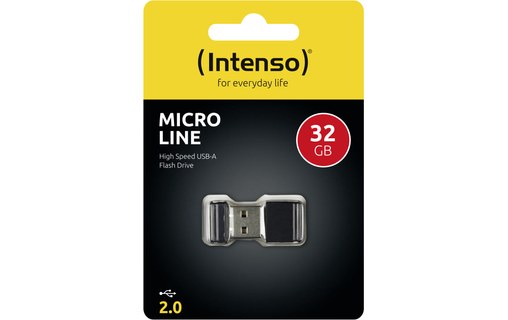 Clé USB Intenso Micro Line 32 Go - Noir - USB 2.0