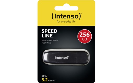 Clé USB Intenso Speed Line 256 Go - Noir - USB 3.2