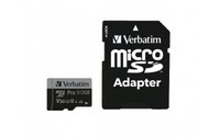 Carte microSDXC Verbatim Pro U3 512 Go avec adaptateur microSD, UHS-I, V30