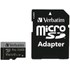 Carte microSDXC Verbatim Pro U3 256 Go avec adaptateur microSD, UHS-I, V30