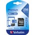 Carte microSDXC Verbatim Premium 256 Go avec adaptateur SD