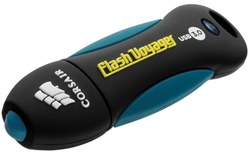 Clé USB Corsair Flash Voyager v2 64 Go - Bleu, Noir - USB 3.2