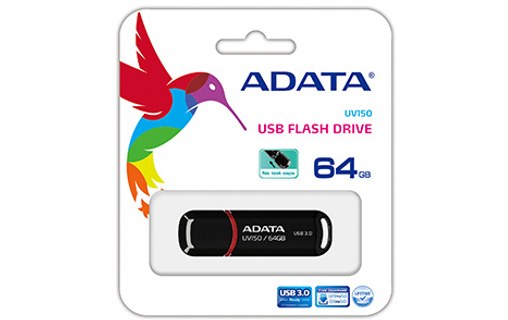 Clé USB ADATA UV150 64 Go - Noir - USB 3.2