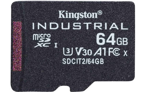 Carte microSDXC Kingston Industrial 64 Go, UHS-I, V30