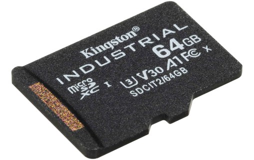 Carte microSDXC Kingston Industrial 64 Go, UHS-I, V30