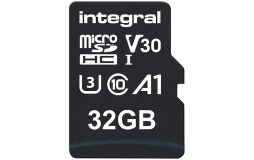Carte microSDHC Integral UltimaPro 32 Go avec adaptateur SD, UHS-I, V30