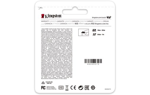 Carte microSD Kingston Canvas Go Plus 1 To, UHS-I, V30