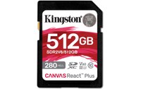 Carte SDXC Kingston Canvas React Plus 512 Go, UHS-II, V60