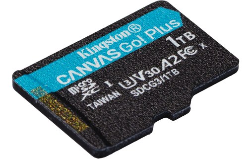 Carte microSD Kingston Canvas Go Plus 1 To, UHS-I, V30