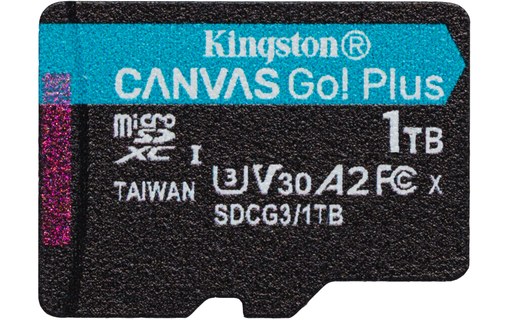 Carte microSD Kingston Canvas Go Plus 1 To, UHS-I, V30