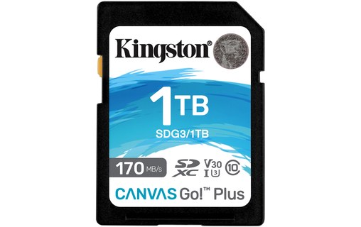Carte SD Kingston Canvas Go Plus 1 To, UHS-I, V30