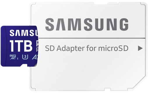 Carte microSDXC Samsung PRO Plus (2024) 1 To avec adaptateur SD, UHS-I, V30