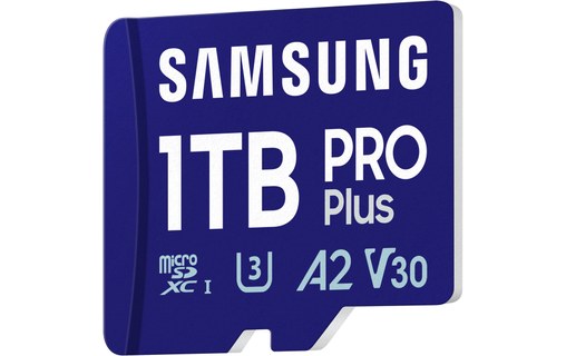 Carte microSDXC Samsung PRO Plus (2024) 1 To avec adaptateur SD, UHS-I, V30