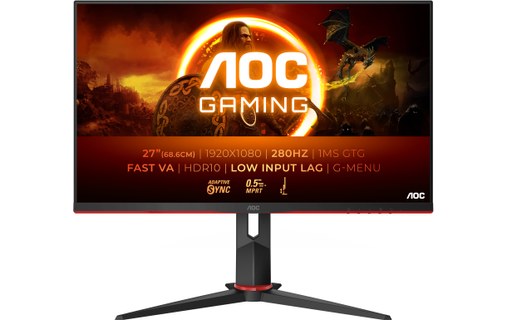 Écran Gaming 27" AOC G2 27G2ZN3/BK - 280 Hz HDMI/DisplayPort