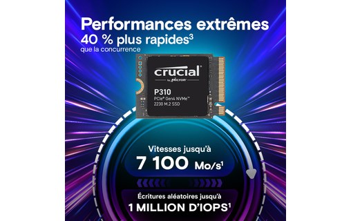 Crucial P310 2 To - SSD M.2 2230 NVMe PCIe 4.0