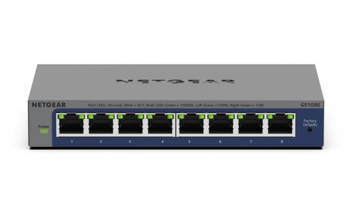 Switch Ethernet Netgear GS108Ev4 8 ports - L2/L3