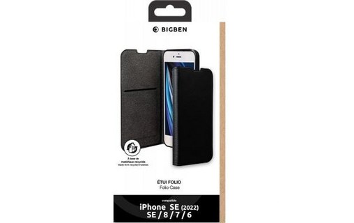BigBen Connected Étui pour Apple iPhone SE 2022 / SE / 8 Folio Wallet avec Porte