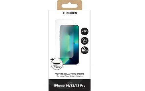 BigBen Connected Protège écran pour iPhone 14 Plus / 13 Pro / 13 Plat avec Smart
