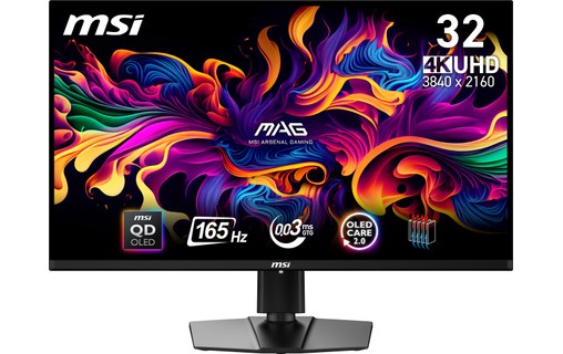 Écran Gaming 31,5" MSI MAG 321UP QD-OLED - 4K QD OLED 165 Hz