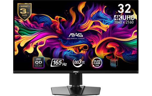 Écran Gaming 31,5" MSI MAG 321UP QD-OLED - 4K QD OLED 165 Hz