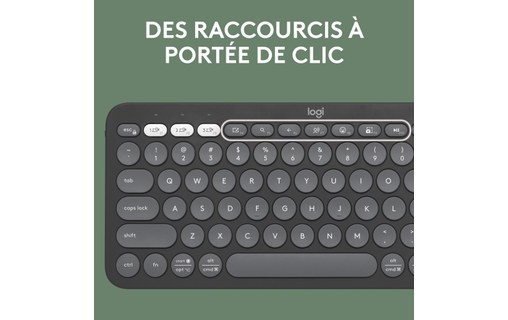 Clavier sans fil Logitech Pebble Keys 2 K380s - Gris anthracite