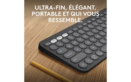 Clavier sans fil Logitech Pebble Keys 2 K380s - Gris anthracite