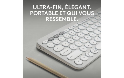 Clavier sans fil Logitech Pebble Keys 2 K380s - Blanc