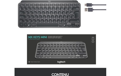 Clavier sans fil Logitech MX Keys Mini - Gris anthracite